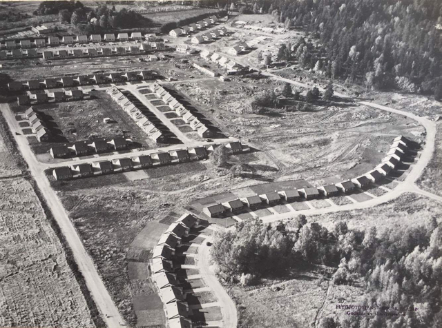 Flygfoto över EllaGård 60-tal av Oscar Bladh, godkänt av försvarsstaben